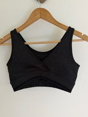 Buffbunny Reversible Wrap Sports Bra Black/Grey Medium Gym Workout